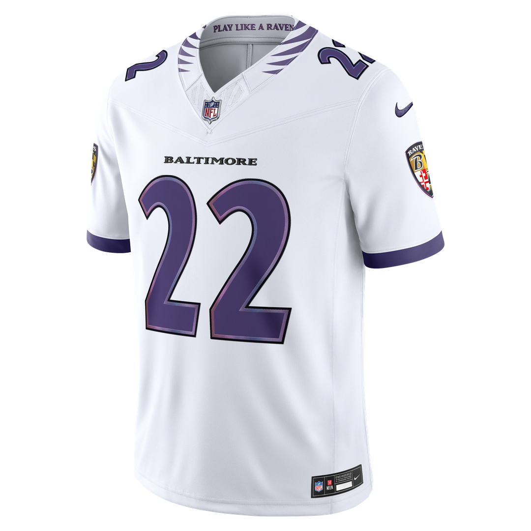 Derrick Henry Baltimore Ravens Nike Vapor F.U.S.E. Stitched Limited Jersey - White Official NFL Team Apparel Football Fan Gear