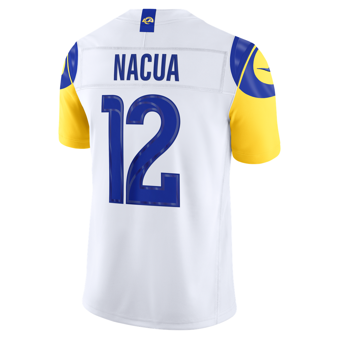 Puka Nacua Los Angeles Rams Nike Vapor F.U.S.E. Stitched Limited Jersey - White Official NFL Team Apparel Football Fan Gear