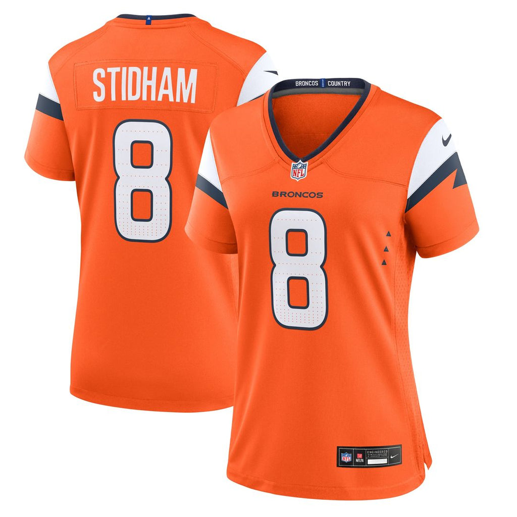 Jarrett Stidham Denver Broncos Nike Women's Team Game Jersey - Orange Official NFL Team Apparel Football Fan Gear
