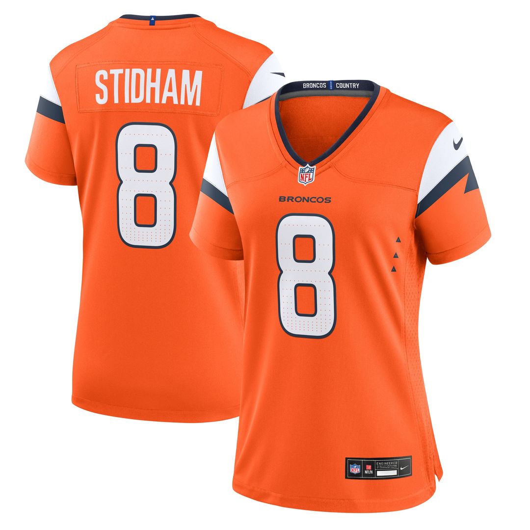 Jarrett Stidham Denver Broncos Nike Women's Team Game Jersey - Orange Official NFL Team Apparel Football Fan Gear