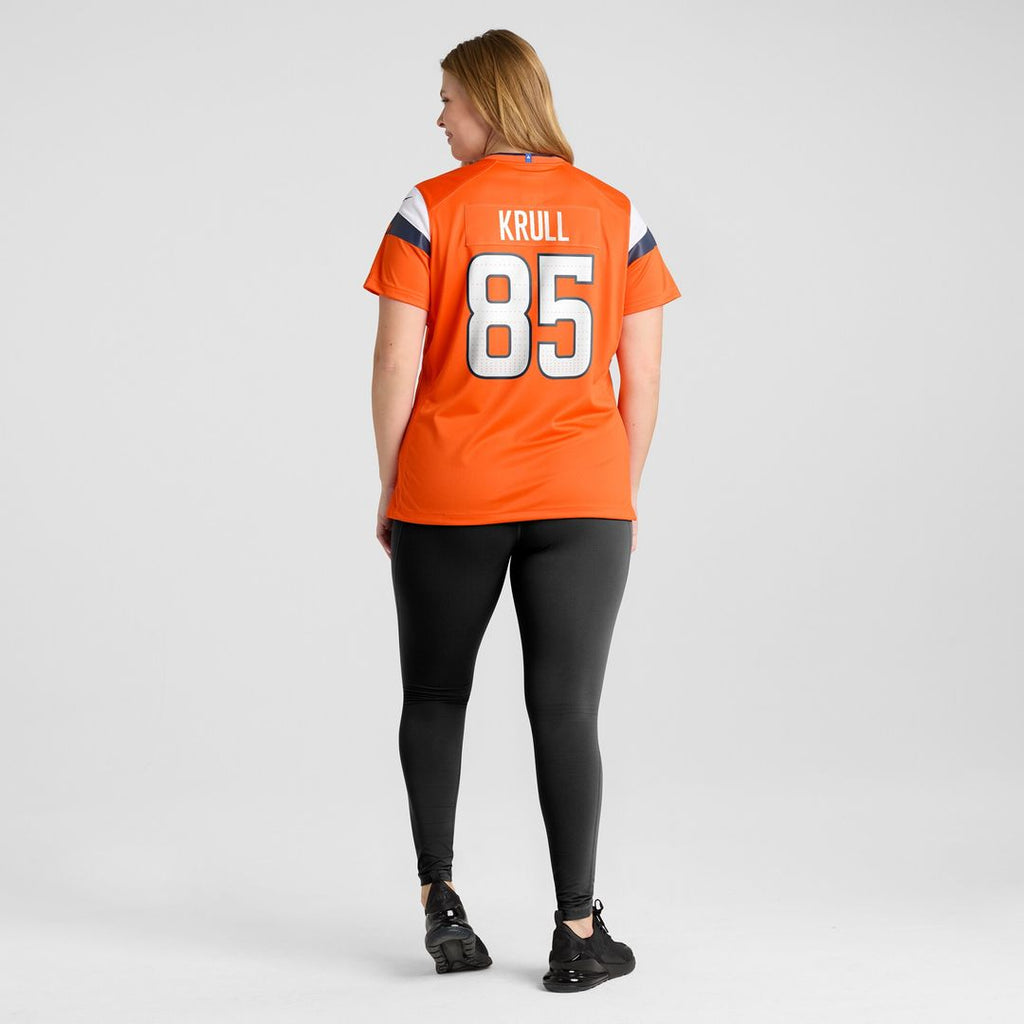 Lucas Krull Denver Broncos Nike Women's Team Game Jersey - Orange Official NFL Team Apparel Football Fan Gear
