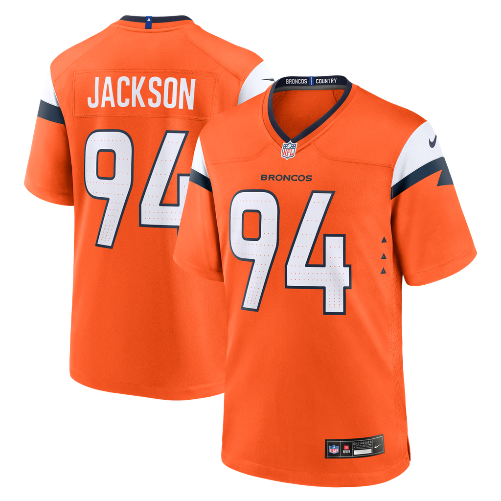Jordan Jackson Denver Broncos Nike Team Game Jersey - Orange Official NFL Team Apparel Football Fan Gear