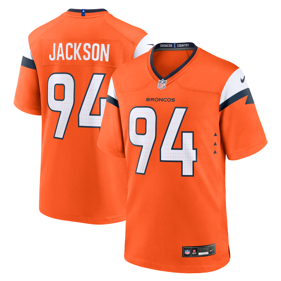 Jordan Jackson Denver Broncos Nike Team Game Jersey - Orange Official NFL Team Apparel Football Fan Gear