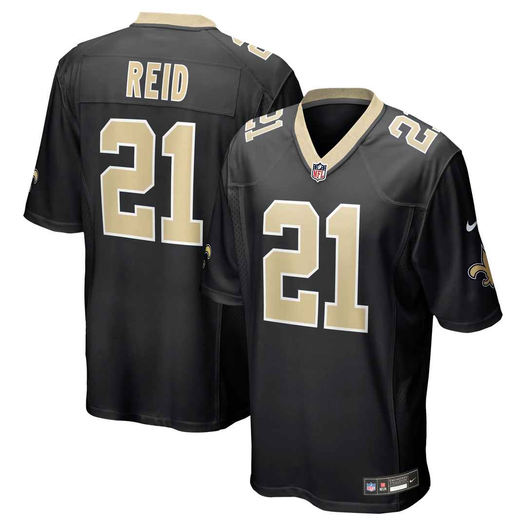 Justin Reid New Orleans Saints Nike Team Game Jersey - Black Official NFL Team Apparel Football Fan Gear