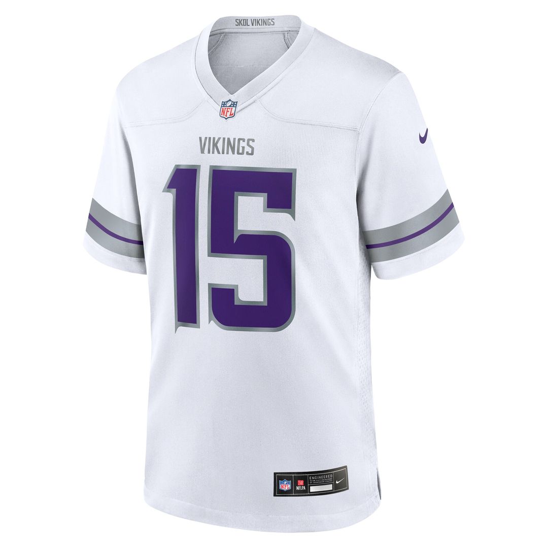 Dallas Turner Minnesota Vikings Nike Alternate Game Jersey - White Official NFL Team Apparel Football Fan Gear