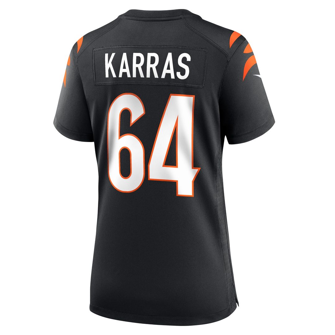 Ted Karras Cincinnati Bengals Nike Women's Game Player Jersey - Black Official NFL Team Apparel Football Fan Gear