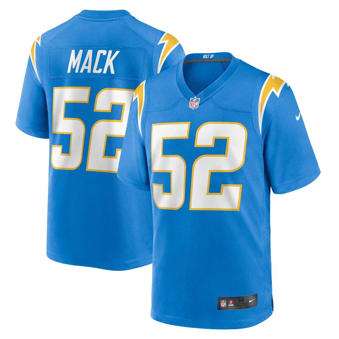 Khalil Mack Los Angeles Chargers Nike Youth Game Jersey - Powder Blue Official NFL Team Apparel Football Fan Gear