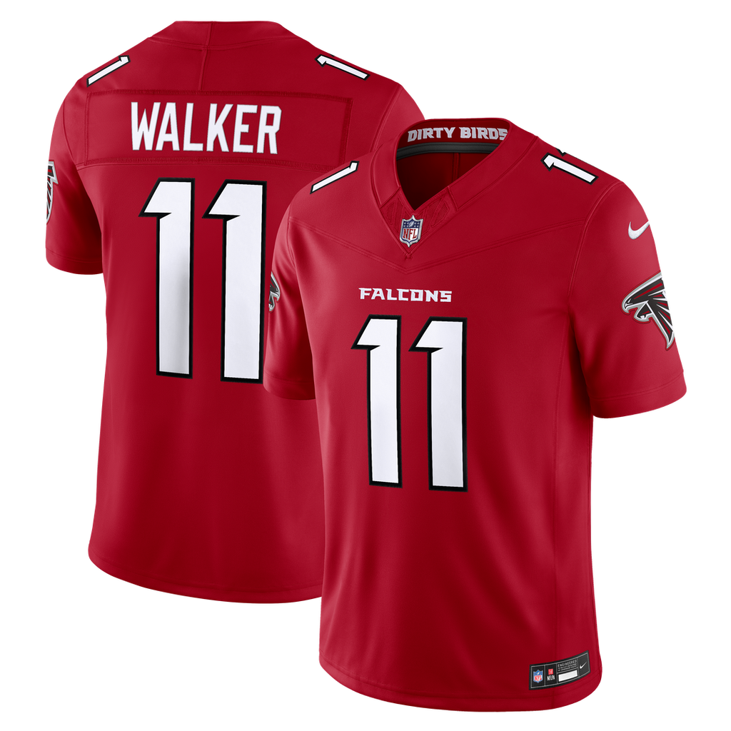 Jalon Walker Atlanta Falcons Nike Vapor F.U.S.E. Stitched Limited Jersey - Red Official NFL Team Apparel Football Fan Gear