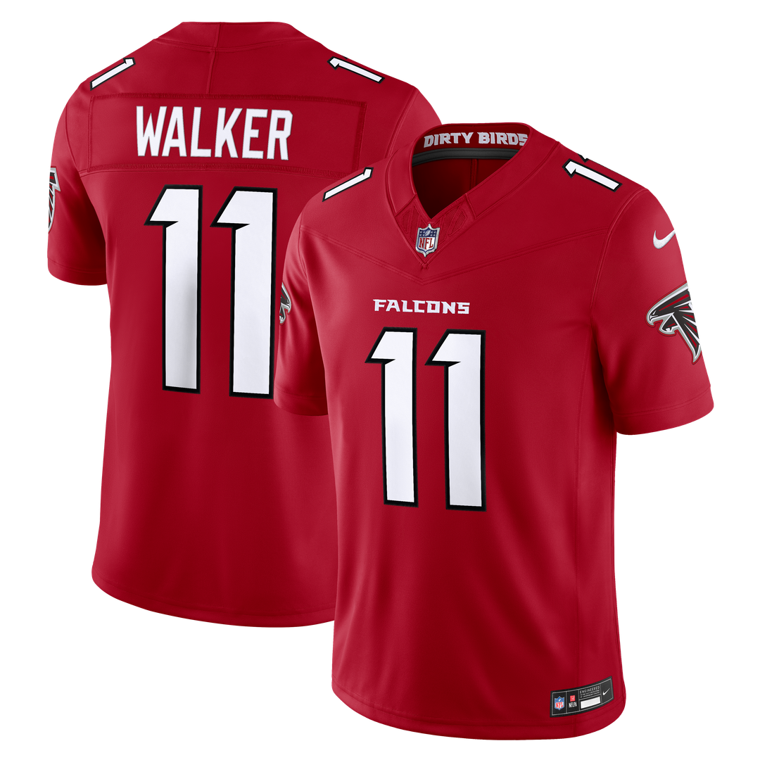 Jalon Walker Atlanta Falcons Nike Vapor F.U.S.E. Stitched Limited Jersey - Red Official NFL Team Apparel Football Fan Gear