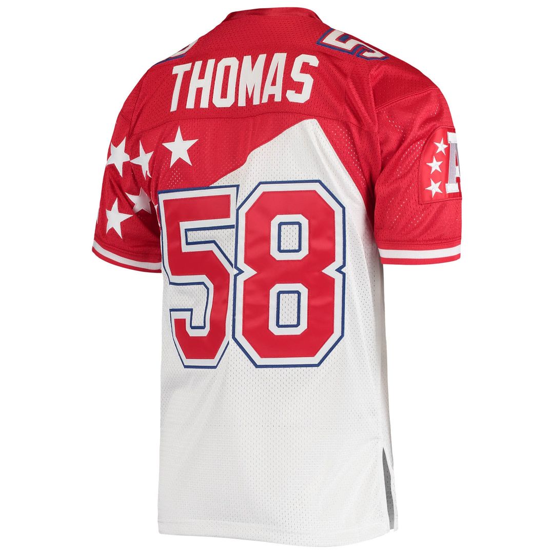 Derrick Thomas AFC Mitchell & Ness 1995 Pro Bowl Authentic Jersey - White/Red Official NFL Team Apparel Football Fan Gear