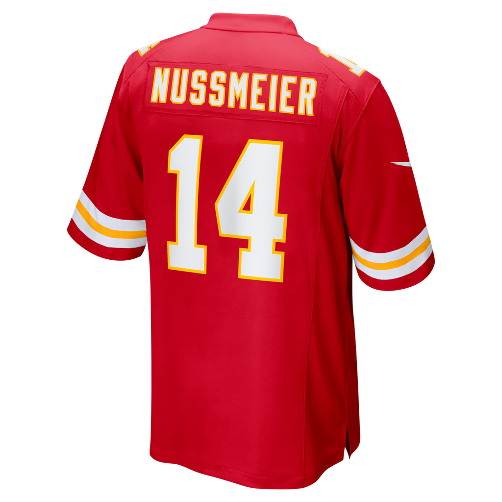 Garrett Nussmeier Kansas City Chiefs Nike Game Jersey - Red Official NFL Team Apparel Football Fan Gear