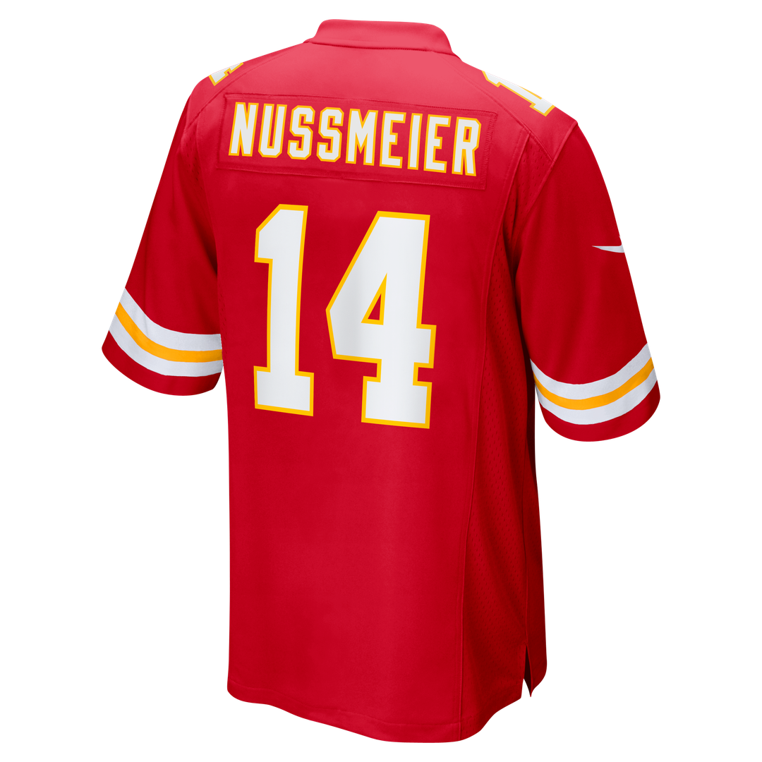 Garrett Nussmeier Kansas City Chiefs Nike Game Jersey - Red Official NFL Team Apparel Football Fan Gear