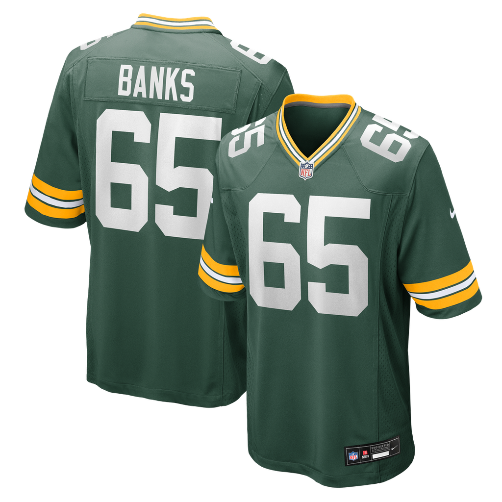 Aaron Banks Green Bay Packers Nike Team Game Jersey - Green Official NFL Team Apparel Football Fan Gear