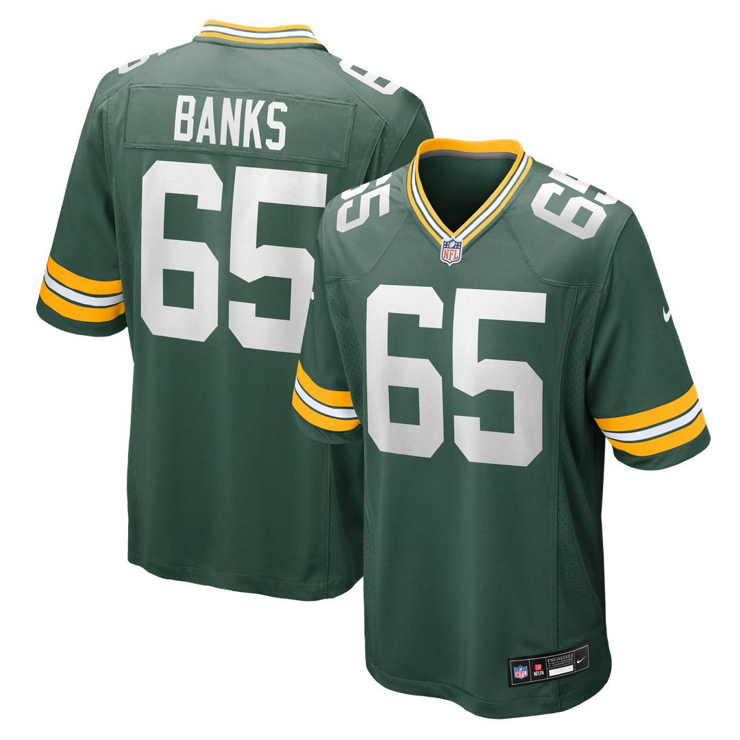 Aaron Banks Green Bay Packers Nike Team Game Jersey - Green Official NFL Team Apparel Football Fan Gear