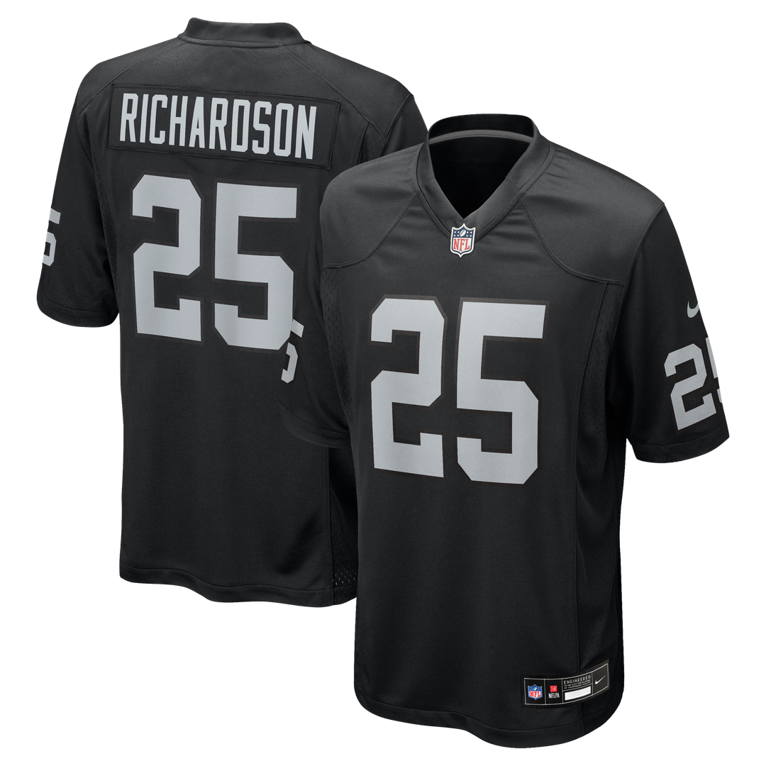 Decamerion Richardson Las Vegas Raiders Nike Team Game Jersey - Black Official NFL Team Apparel Football Fan Gear