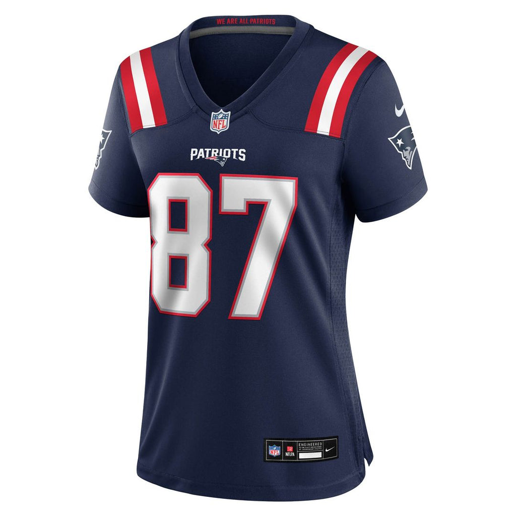 Romeo Doubs New England Patriots Nike Women's Game Jersey - Navy Official NFL Team Apparel Football Fan Gear