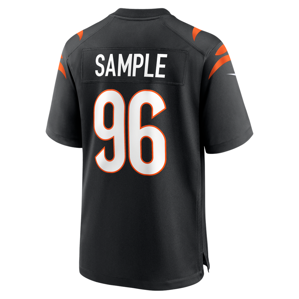 Cam Sample Cincinnati Bengals Nike Game Jersey - Black Official NFL Team Apparel Football Fan Gear