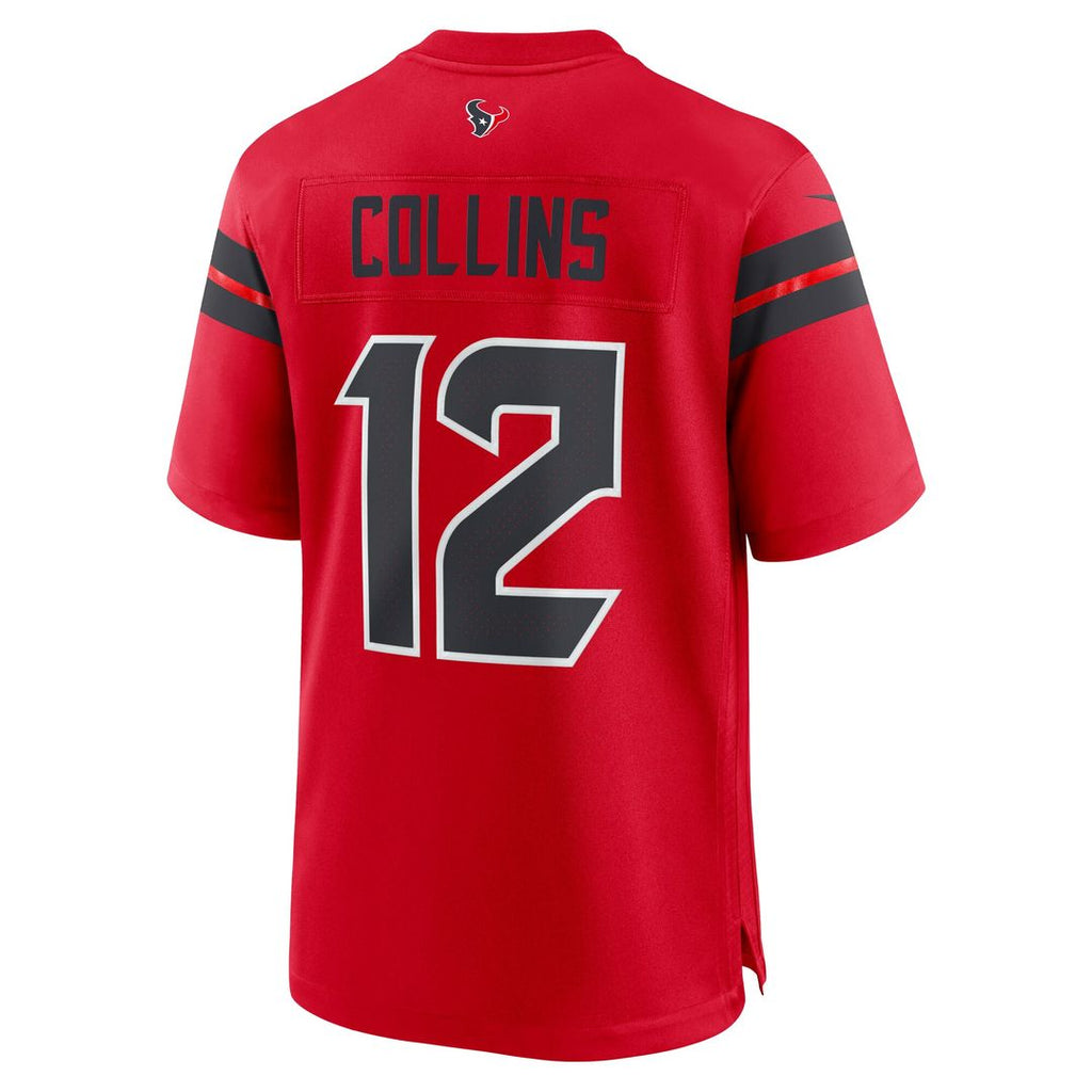 Nico Collins Houston Texans Nike Alternate Game Jersey - Red Official NFL Team Apparel Football Fan Gear