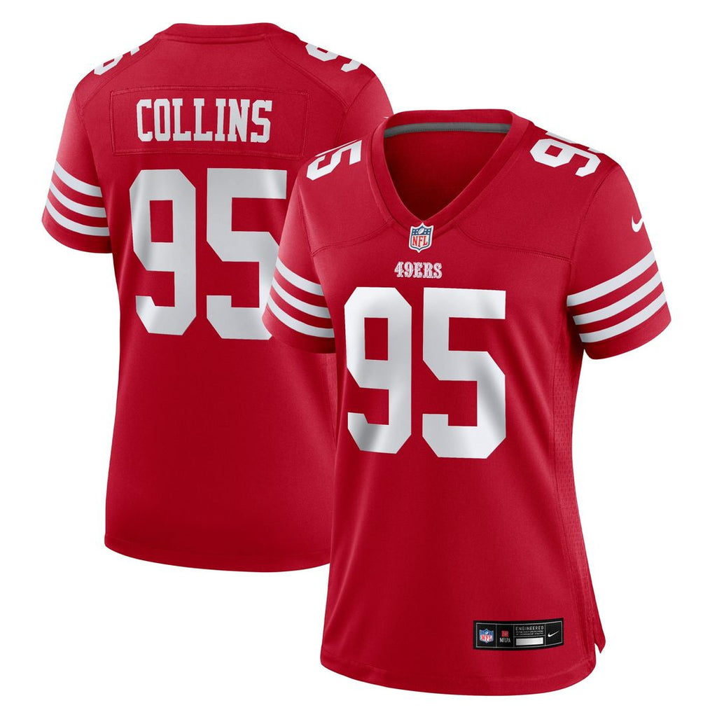 Alfred Collins San Francisco 49ers Nike Women's Team Game Jersey - Scarlet Official NFL Team Apparel Football Fan Gear