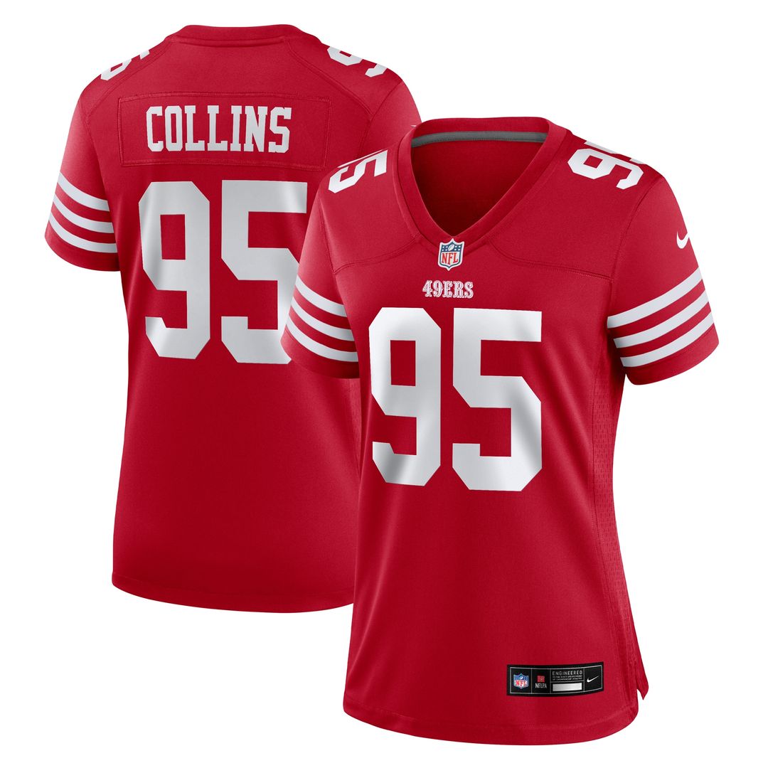 Alfred Collins San Francisco 49ers Nike Women's Team Game Jersey - Scarlet Official NFL Team Apparel Football Fan Gear