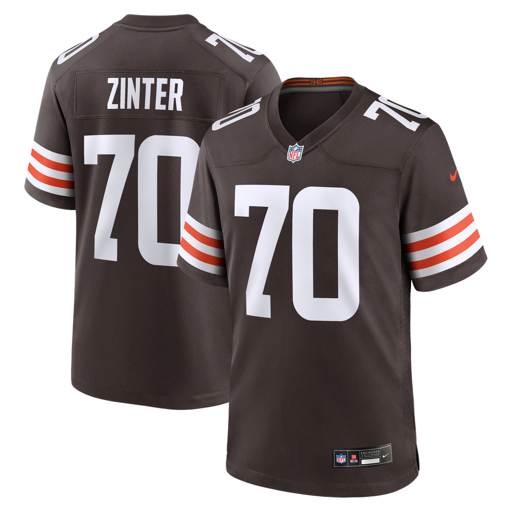 Zak Zinter Cleveland Browns Nike Team Game Jersey - Brown Official NFL Team Apparel Football Fan Gear