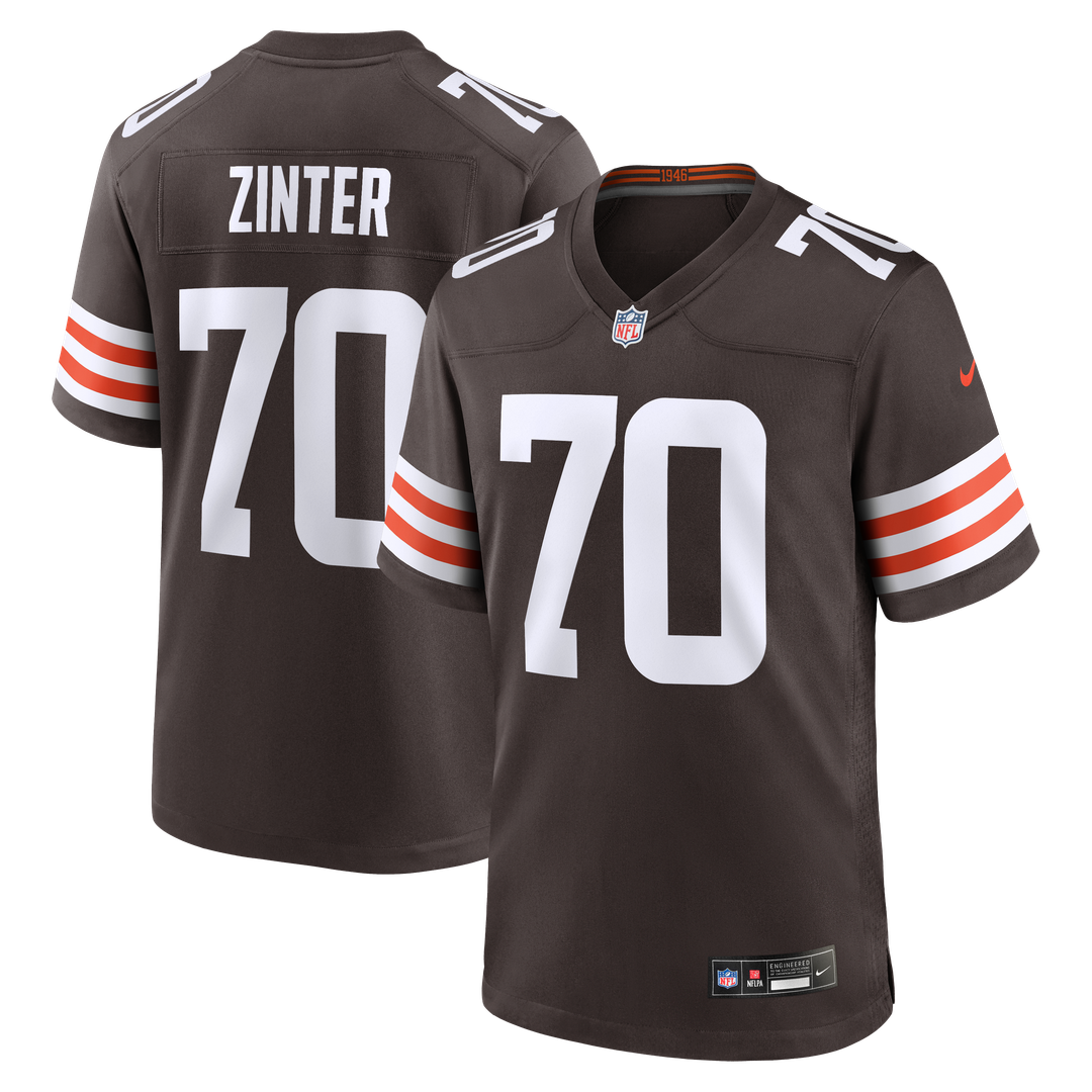 Zak Zinter Cleveland Browns Nike Team Game Jersey - Brown Official NFL Team Apparel Football Fan Gear
