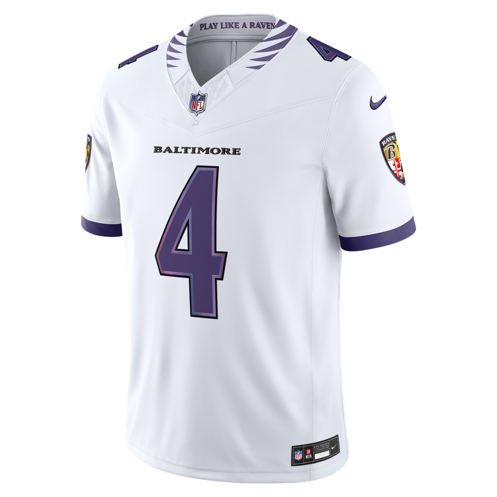 Zay Flowers Baltimore Ravens Nike Vapor F.U.S.E. Stitched Limited Jersey - Purple Official NFL Team Apparel Football Fan Gear