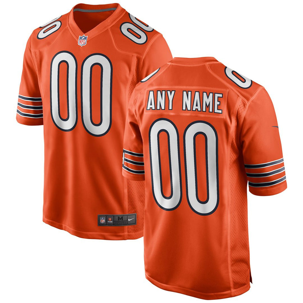 Chicago Bears Nike Youth Alternate Custom Game Jersey - Orange Official NFL Team Apparel Football Fan Gear
