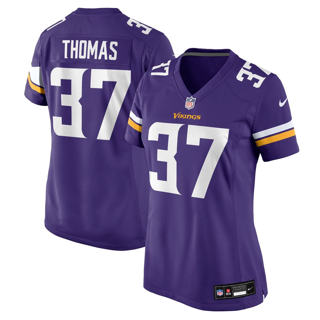 Tavierre Thomas Minnesota Vikings Nike Women's Team Game Jersey - Purple Official NFL Team Apparel Football Fan Gear