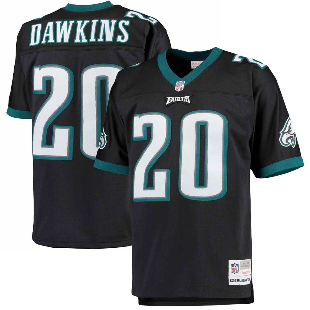 Brian Dawkins Philadelphia Eagles Mitchell & Ness Big & Tall 2004 Retired Player Replica Jersey - Black Official NFL Team Apparel Football Fan Gear