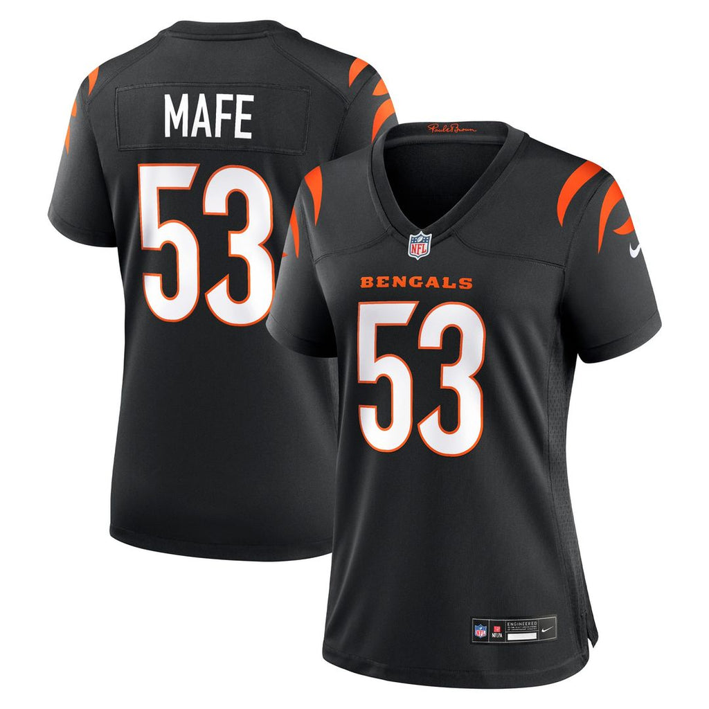 Boye Mafe Cincinnati Bengals Nike Women's Team Game Jersey - Black Official NFL Team Apparel Football Fan Gear