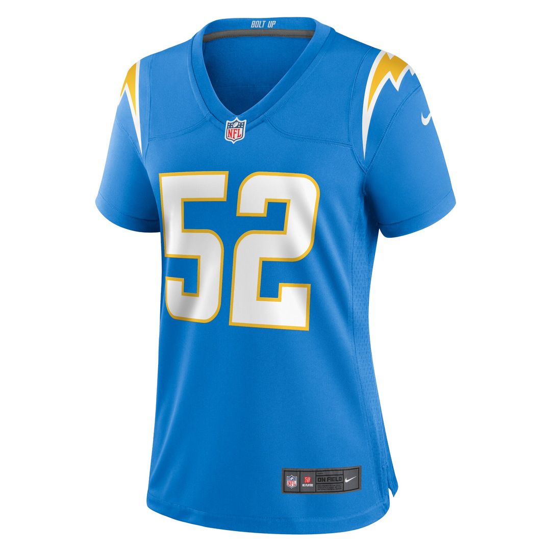 Khalil Mack Los Angeles Chargers Nike Women's Player Jersey - Powder Blue Official NFL Team Apparel Football Fan Gear
