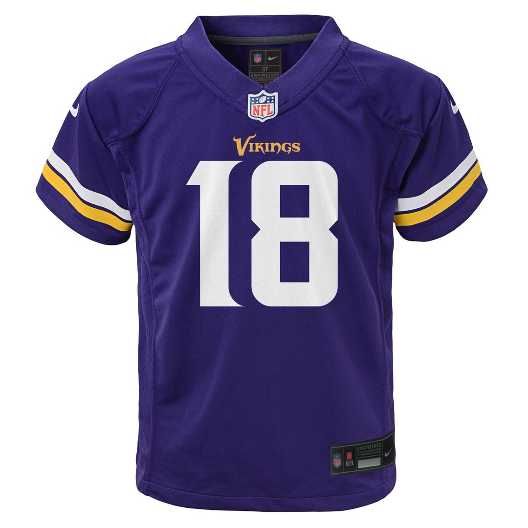 Justin Jefferson Minnesota Vikings Nike Toddler Game Jersey - Purple Official NFL Team Apparel Football Fan Gear