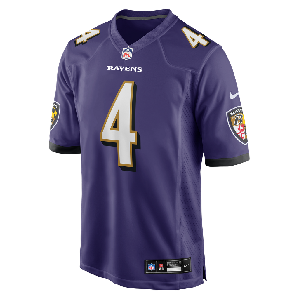 Zay Flowers Baltimore Ravens Nike Game Jersey - Purple Official NFL Team Apparel Football Fan Gear