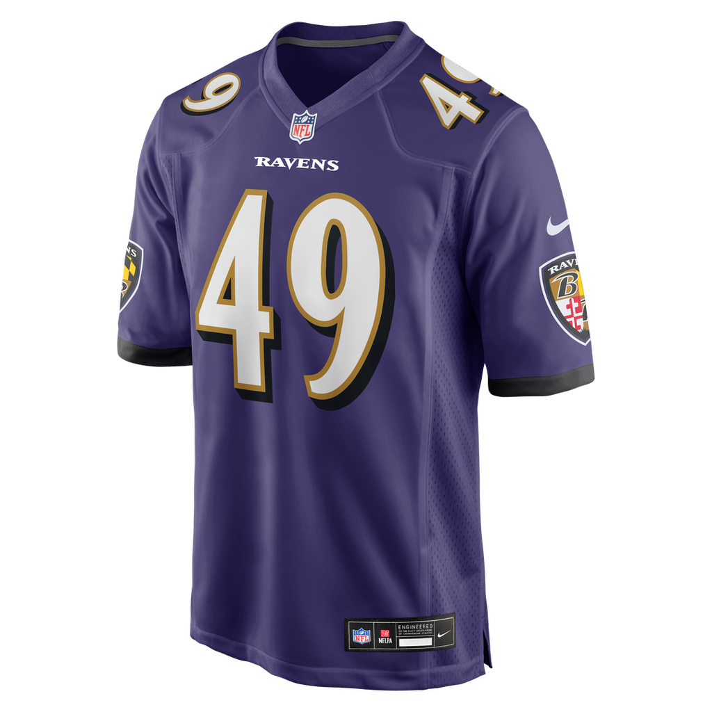 Jay Higgins IV Baltimore Ravens Nike Team Game Jersey - Purple Official NFL Team Apparel Football Fan Gear
