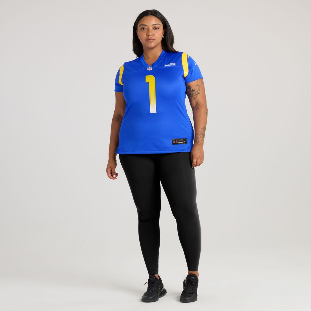 Emmanuel Forbes Jr. Los Angeles Rams Nike Women's Team Game Jersey - Royal Official NFL Team Apparel Football Fan Gear
