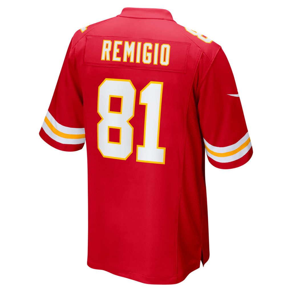 Nikko Remigio Kansas City Chiefs Nike Team Game Jersey - Red Official NFL Team Apparel Football Fan Gear