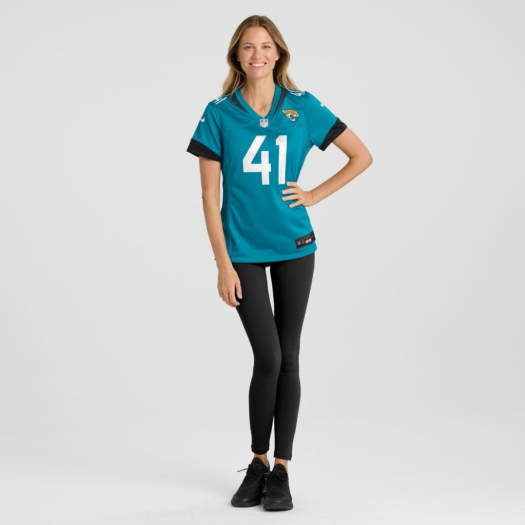 Josh Hines-Allen Jacksonville Jaguars Nike Women's Player Game Jersey - Teal Official NFL Team Apparel Football Fan Gear