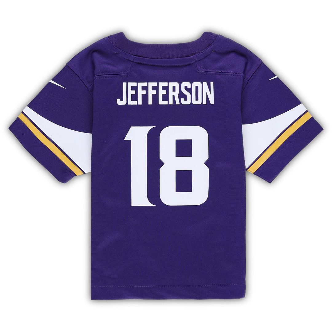 Justin Jefferson Minnesota Vikings Nike Infant Team Player Game Jersey - Purple Official NFL Team Apparel Football Fan Gear