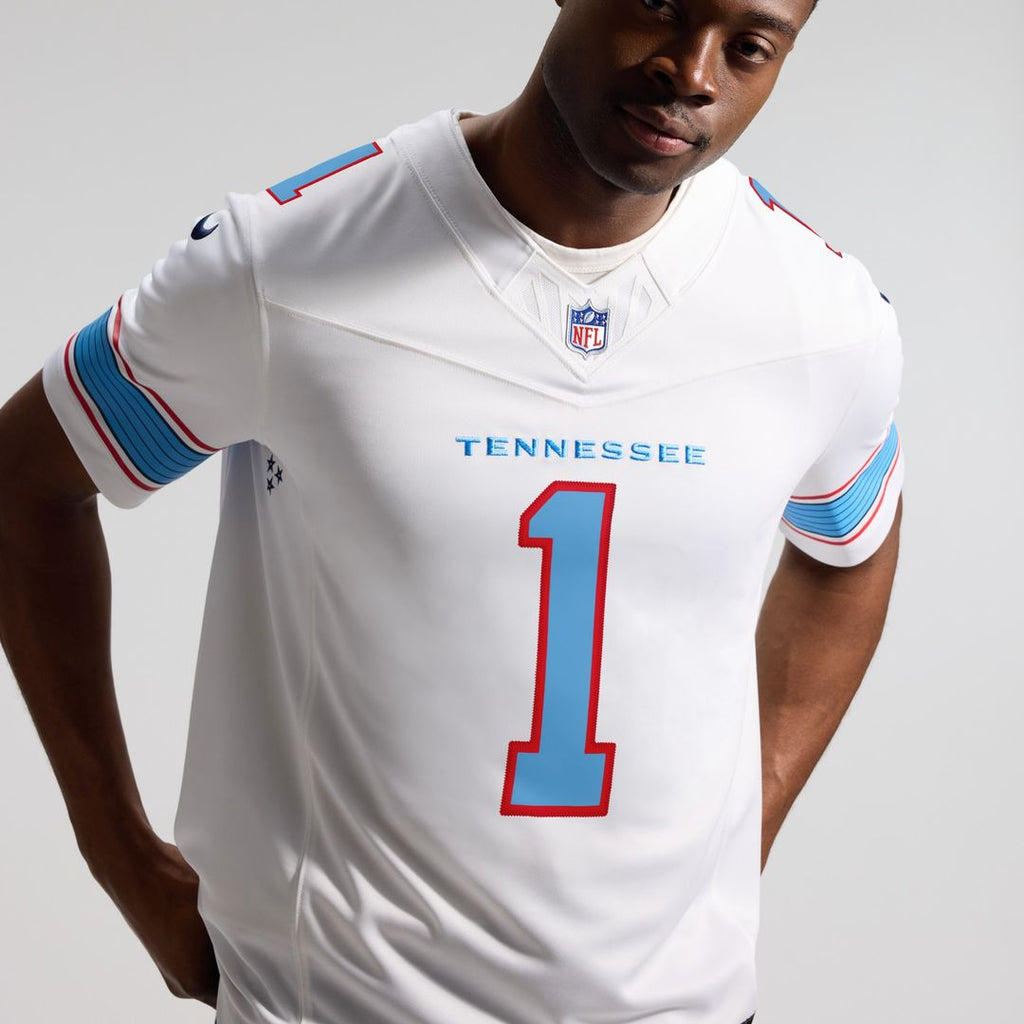 Cameron Ward Tennessee Titans Nike Vapor F.U.S.E. Stitched Limited Jersey - White Official NFL Team Apparel Football Fan Gear