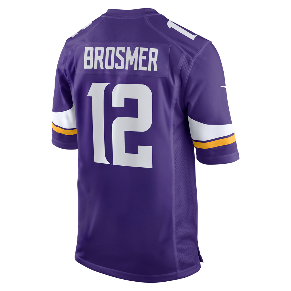 Max Brosmer Minnesota Vikings Nike Team Game Jersey - Purple Official NFL Team Apparel Football Fan Gear
