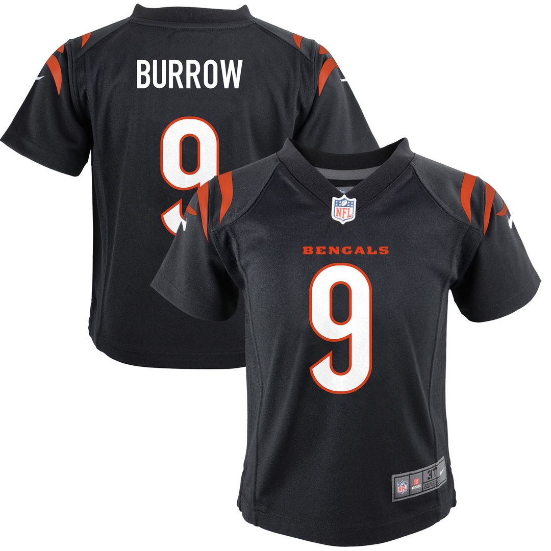 Joe Burrow Cincinnati Bengals Nike Toddler Game Jersey - Black Official NFL Team Apparel Football Fan Gear