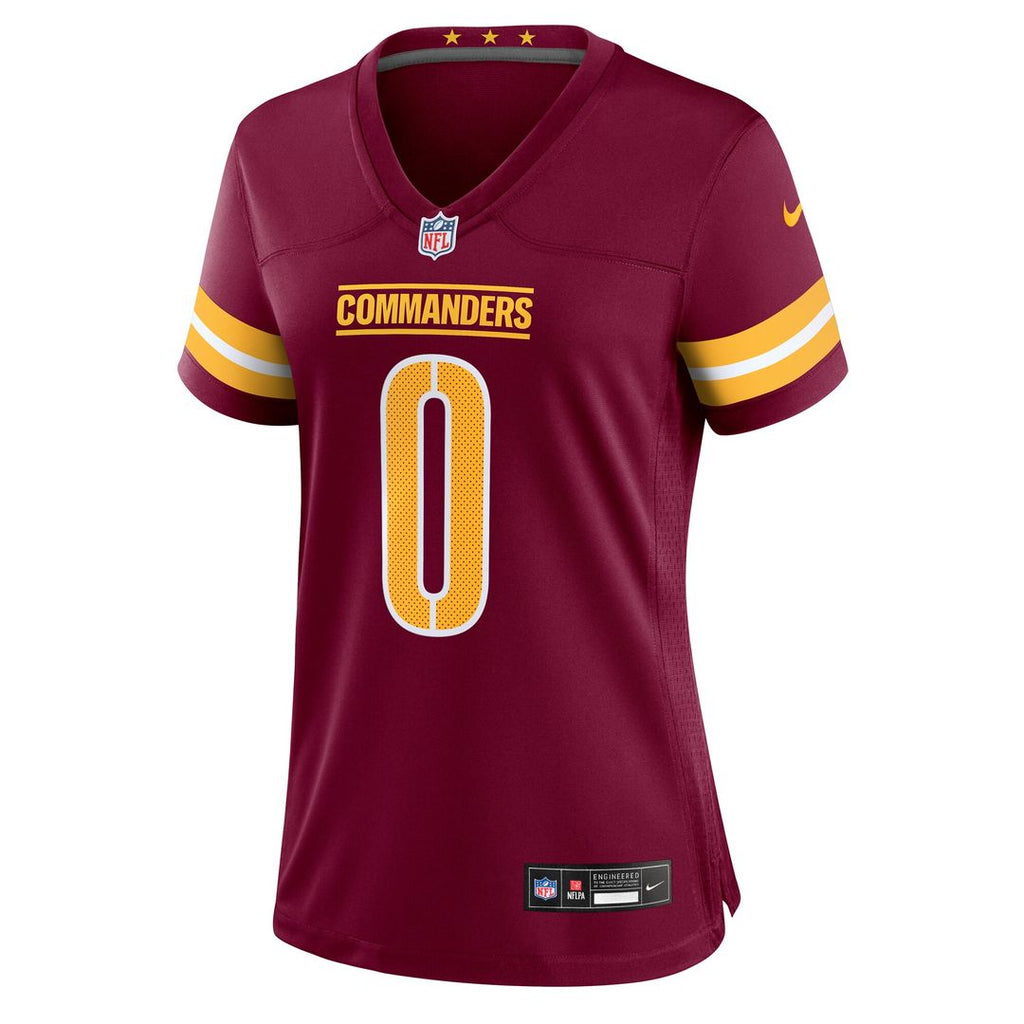 Mike Sainristil Washington Commanders Nike Women's Team Game Jersey - Burgundy Official NFL Team Apparel Football Fan Gear