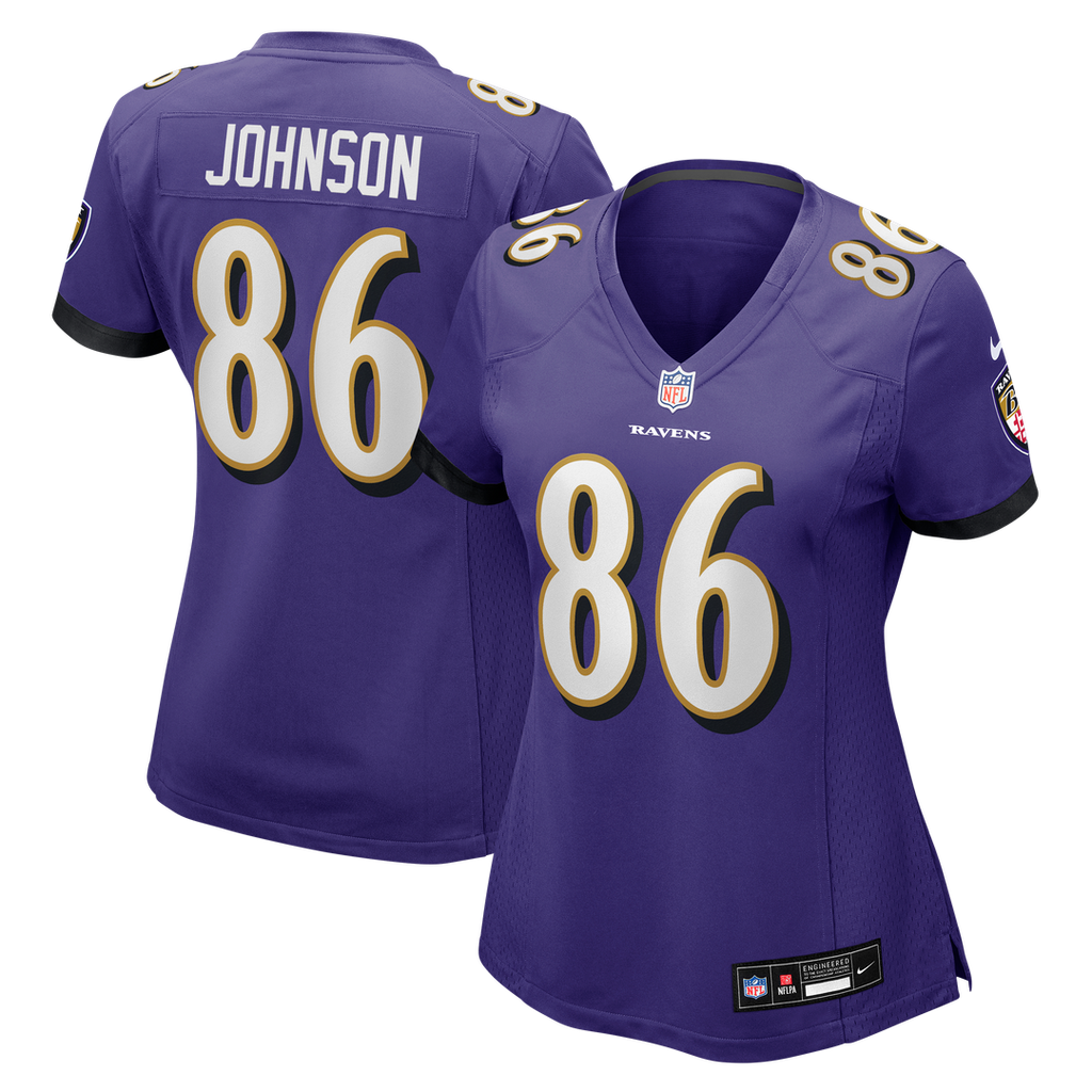 Cornelius Johnson Baltimore Ravens Nike Women's Team Game Jersey - Purple Official NFL Team Apparel Football Fan Gear