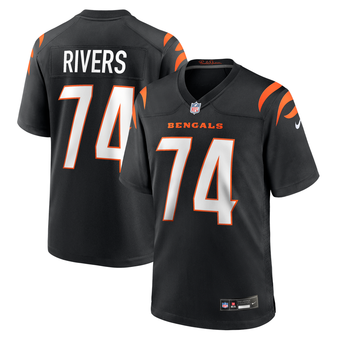 Jalen Rivers Cincinnati Bengals Nike Team Game Jersey - Black Official NFL Team Apparel Football Fan Gear