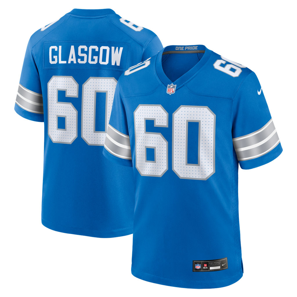 Graham Glasgow Detroit Lions Nike Team Game Jersey - Blue Official NFL Team Apparel Football Fan Gear