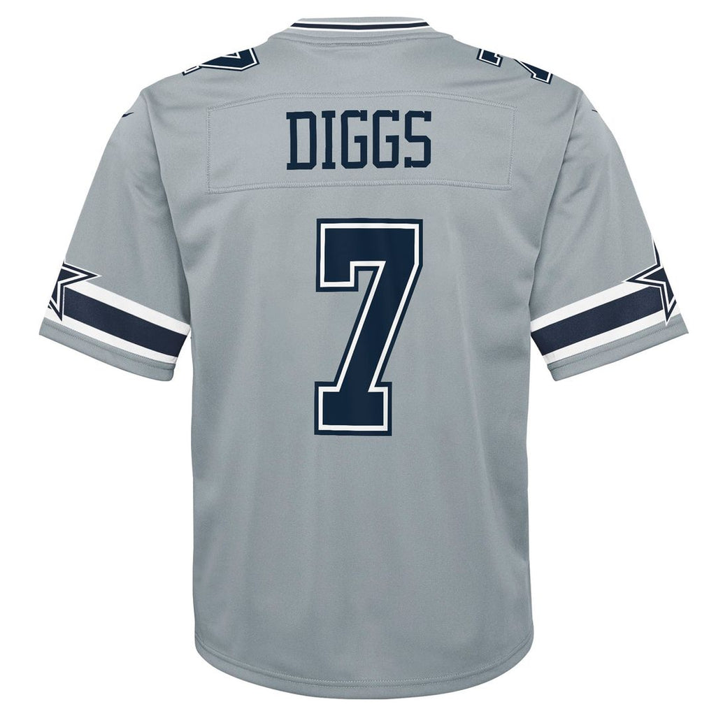 Trevon Diggs Dallas Cowboys Nike Youth Inverted Game Jersey - Silver Official NFL Team Apparel Football Fan Gear