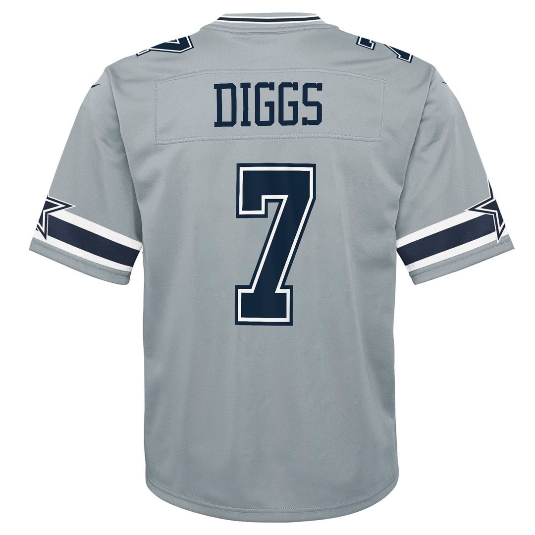 Trevon Diggs Dallas Cowboys Nike Youth Inverted Game Jersey - Silver Official NFL Team Apparel Football Fan Gear
