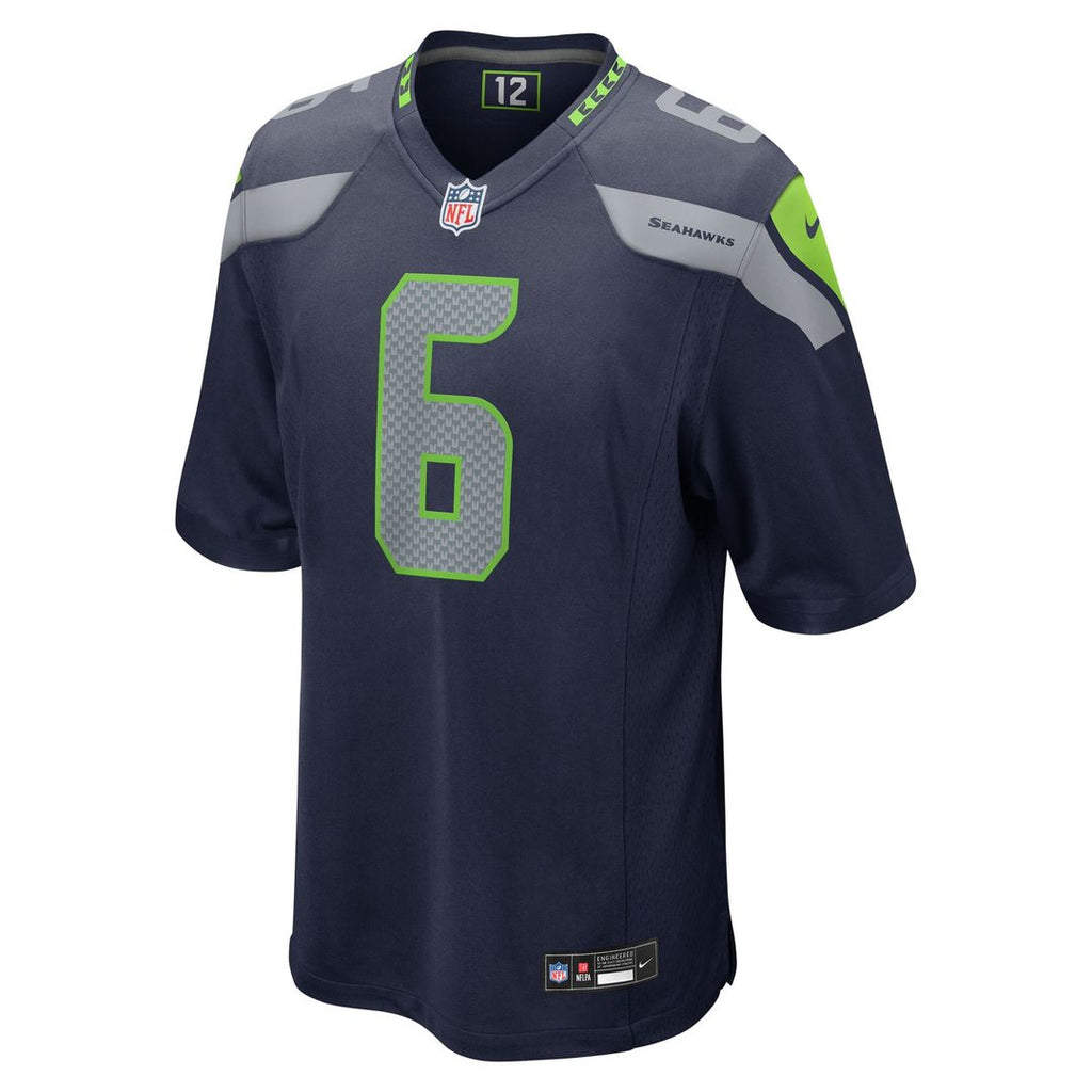 Jalen Milroe Seattle Seahawks Nike 2025 NFL Draft Game Jersey - College Navy Official NFL Team Apparel Football Fan Gear