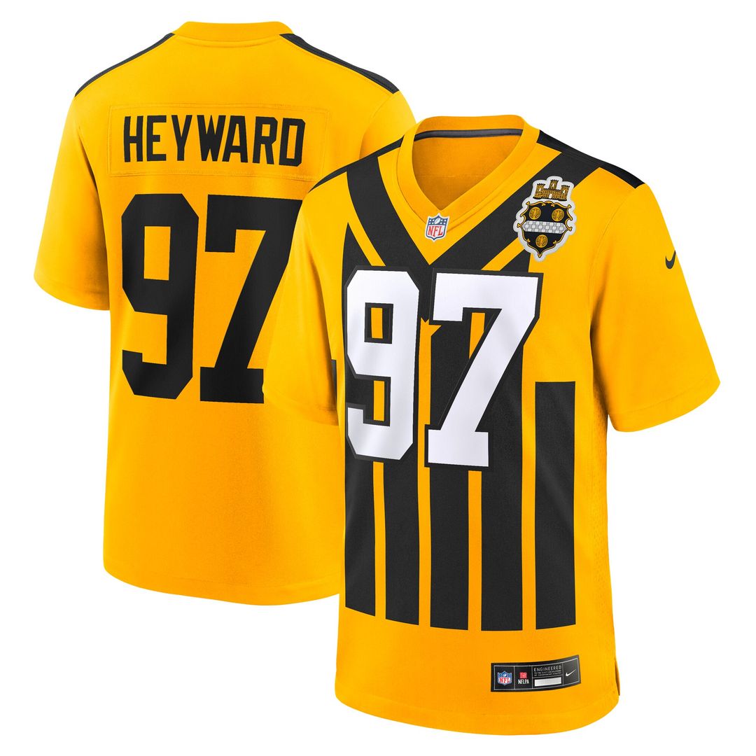 Cameron Heyward Pittsburgh Steelers Nike Alternate 1933 Throwback Game Jersey - Gold Official NFL Team Apparel Football Fan Gear